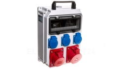 Rozdzielnica przenośna HEL 32A/5P 16A/5P 3xGS IP44 9012113W