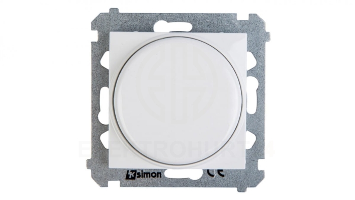 Simon 54 Ściemniacz naciskowo-obrotowy 20-500W biały DS9T.01/11