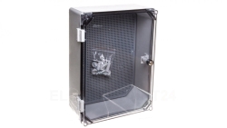 Obudowa 400x300x166mm IP65 z płytą montażową transparentna UNIbox Uni-1/T 43.11