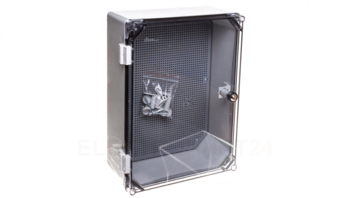Obudowa 400x300x166mm IP65 z płytą montażową transparentna UNIbox Uni-1/T 43.11
