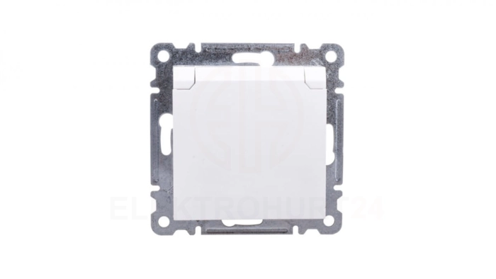 LUMINA2 Gniazdo pojedyncze z/u 16A z klapką IP44 białe WL1120