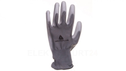 Rękawice dziane z poliestru (100), dłoń powlekana Poliuretanem, ścieg 13 szare rozmiar 9 VE702PG09
