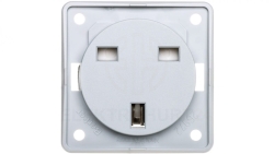 Integro Flow Gniazdo pojedyncze z/u 16A standard brytyjski jasnoszare 0962622506