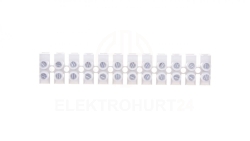 Listwa zaciskowa gwintowa 1,5mm2 12-torowa poliamidowa PA66 z podkładką biała LPA12-1.5 89091110