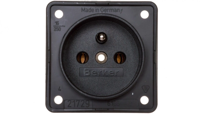 Integro Flow Gniazdo pojedyncze z/u 16A 250V antracyt 961852505