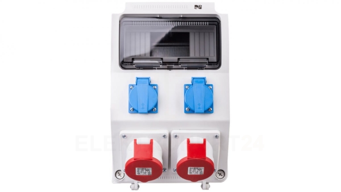 Rozdzielnica budowlana 9 modułów 2x2P+Z 2x5P/16A bez zabezpieczeń RS-9 6221-00