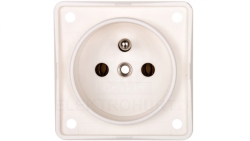 Integro Flow Gniazdo pojedyncze z/u śnieżnobiałe mat 961852502