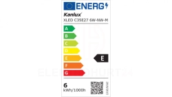 Żarówka LED E27 XLED C35 6W-NW-M 810lm 4000K barwa neutralna 29647