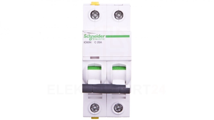 Wyłącznik nadprądowy 2P C 25A 6kA AC iC60N-C25-2 A9F04225