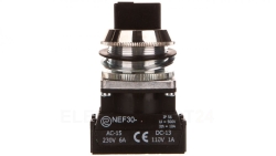 Przełącznik 3 położeniowy pokrętło 30mm czarny 2Z bez samopowrotu W0-NEF30-TPC 2X S