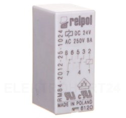 Przekaźnik miniaturowy 2P 24V DC PCB w obudowie RM84-2012-25-1024 600344