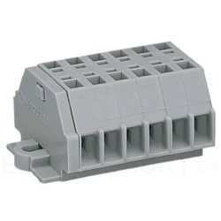 Listwa zaciskowa 2-przewodowa 1,5mm2 6-torowa szara 260-106