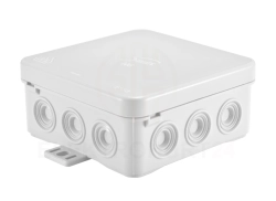 Puszka n/t hermetyczna z dławicą zintegrowaną 85x85x39mm IP54 biała N6 83006006