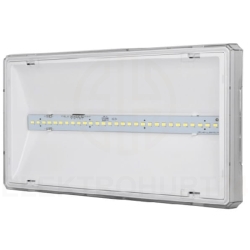 Oprawa awaryjna EXIT L IP65 LED 6W 850lm 1h jednozadaniowa AT biała (brak piktogramu w zestawie) ETL/6W/B/1/SE/AT/WH