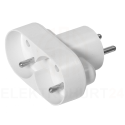 Rozgałeźnik wtyczkowy 2x2P+Z biały R-270