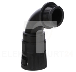 Dławnica poliamidowa kątowa do rur osłonowych PG21 IP66 czarna SFKD 21 E03DK-07070100601