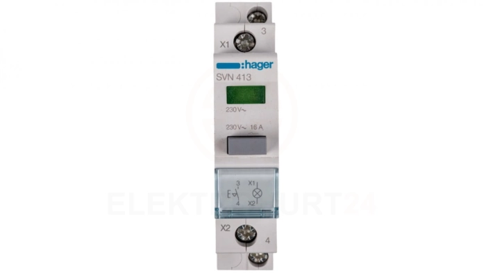 Przełącznik przyciskowy z lampką zieloną 16A 1Z SVN413