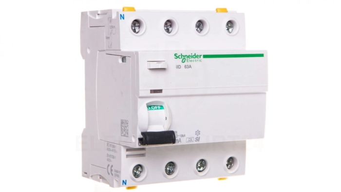 Wyłącznik różnicowoprądowy 4P 63A 0,03A typ SI iID A9Z31463