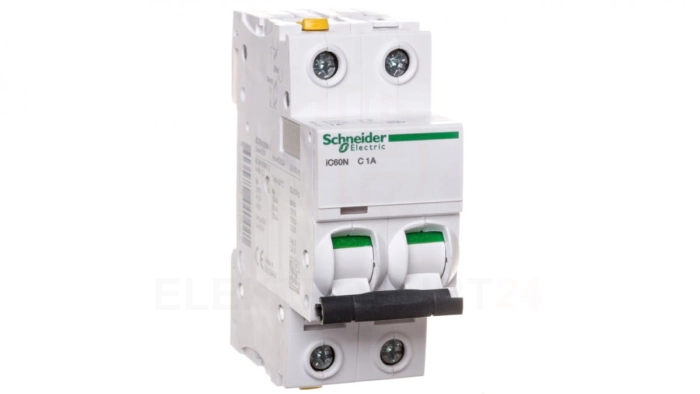 Wyłącznik nadprądowy 2P C 1A 6kA AC iC60N-C1-2 A9F04201
