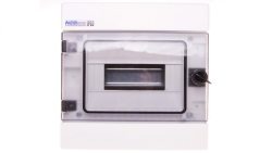 Rozdzielnica hermetyczna modułowa (500V AC ,1000V DC) 1x8 natynkowa IP65 RH-8 36.8