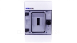 Rozdzielnica hermetyczna modułowa (500V AC ,1000V DC) 1x4 natynkowa IP65 RH-4 36.04