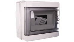 Rozdzielnica modułowa 1x8 natynkowa drzwi transp. seria 620 IP65 200x180x100 szara EC62008