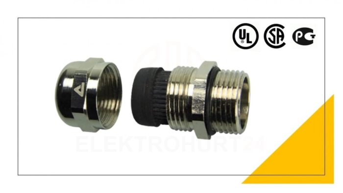 Dławnica kablowa mosiężna M20x1,5 IP68 UL_CSA 6 - 12 mm 736.720.1