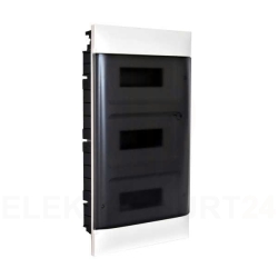 Rozdzielnica modułowa podtynkowa PRACTIBOX S 3x12 drzwi przezroczyste 135373