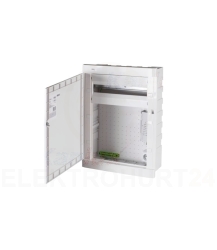 Rozdzielnica modułowa multimedialna tworzywo 1x18 podtynkowa IP30 IK07 N+PE II kl. drzwi białe KDB-F54P-M biały 28341