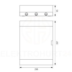 Rozdzielnica Natynkowa Multimedialna SRn-24/BM biała IP40 1.155