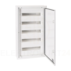 Rozdzielnica modułowa 5x24 podtynkowa IP54 DARP-120 drzwi alum. biały 9.524