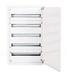 Rozdzielnica modułowa 5x24 natynkowa IP40 zamek RAL9003 reg ramka z drzwiami A-RZ52