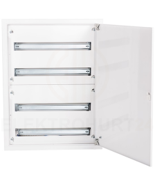 Rozdzielnica modułowa 4x24 natynkowa IP40 zamek RAL9003 reg ramka z drzwiami A-RZ51