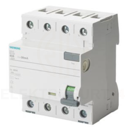 Wyłącznik różnicowoprądowy 4P 40A 0,3A typ A SENTRON 5SV3644-6