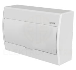 Rozdzielnica modułowa Elegant 1x8 natynkowa IP40 N+PE drzwi białe 2402-00