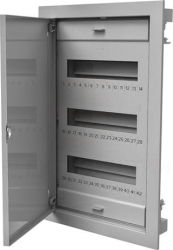 Rozdzielnica modułowa 3x12 podtynkowa RO-3 z metalowymi drzwiami IP40 (z N+PE) C.1536