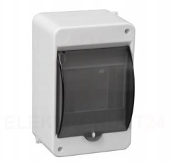 Rozdzielnica modułowa 1x4 natynkowa S-4 z szybką dymną IP30 (bez N+PE) C.2027