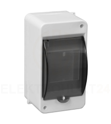 Rozdzielnica modułowa 1x3 natynkowa S-3 z szybką dymną IP30 (bez N+PE) C.2019