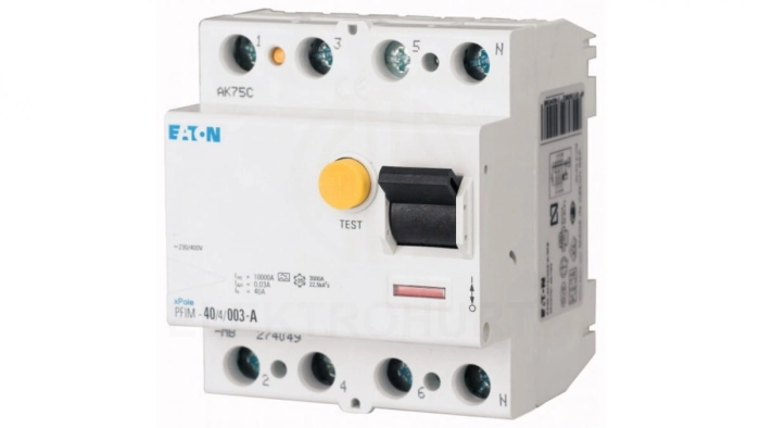 Wyłącznik różnicowoprądowy 4P 40A 0,03A typ G/A PFIM-40/4/003-G/A-MW 235454
