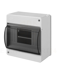 Rozdzielnica modułowa 1x6 natynkowa IP30 MINI S-6 z pokrywą dymną 2306-11