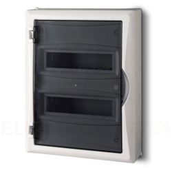 Rozdzielnica modułowa 2x12 n/t ECONOMIC BOX RN 2/24 drzwi transparentne (N+PE) IP40 2505-01