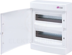 Rozdzielnica modułowa 2x12 natynkowa drzwi białe / IP 40 400V AC / ECT24PO-s 001101072