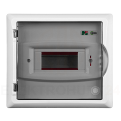 Rozdzielnica modułowa 1x6 p/t ECONOMIC BOX RP 1/6 drzwi białe (N+PE) IP40 2511-00