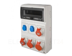 Rozdzielnica budowlana RS-13 13-mod. 2x2P+Z, 2x16A/5P, 2x32A/5P, IP44 bez zabezpieczeń 6251-00