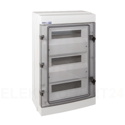 Rozdzielnica hermetyczna modułowa (500V AC ,1000V DC) 3x12 natynkowa IP65 RH-36/3 36.143
