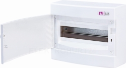 Rozdzielnica modułowa 1x12 natynkowa drzwi białe / IP 40 400V AC / ECT12PO 001101006