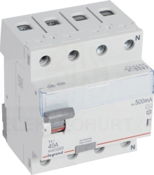 Wyłącznik różnicowoprądowy 4P 40A 0,5A typ AC P304 TX3 411738