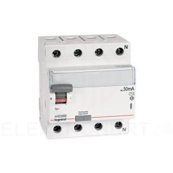 Wyłącznik różnicowoprądowy 4P 25A 0,03A typ AC P304 TX3 411707