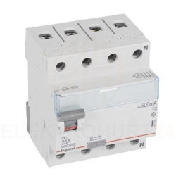 Wyłącznik różnicowoprądowy 4P 25A 0,5A typ AC P304 TX3 411737