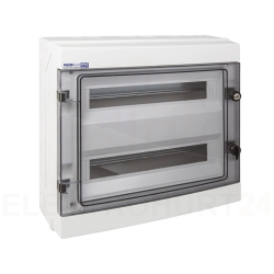 Rozdzielnica hermetyczna modułowa (500V AC ,1000V DC) 2x18 natynkowa IP65 RH-36/2 36.136